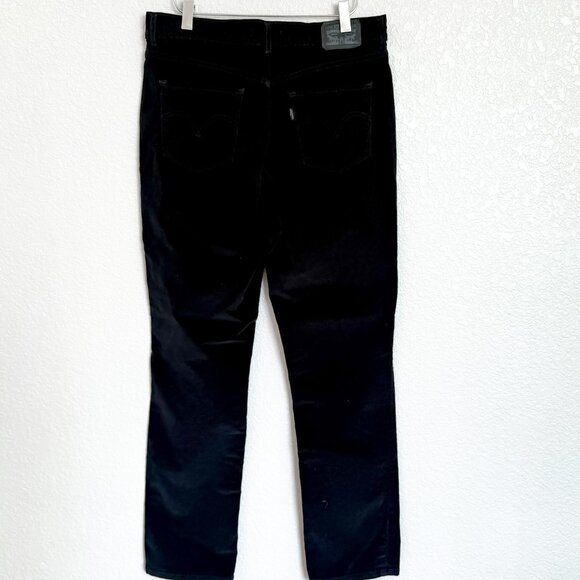 Levi's 724 Classic Straight Corduroy Jeans Size 29 Black Pants Mid Rise - Picture 4 of 9